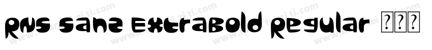 RNS Sanz ExtraBold Regular字体转换